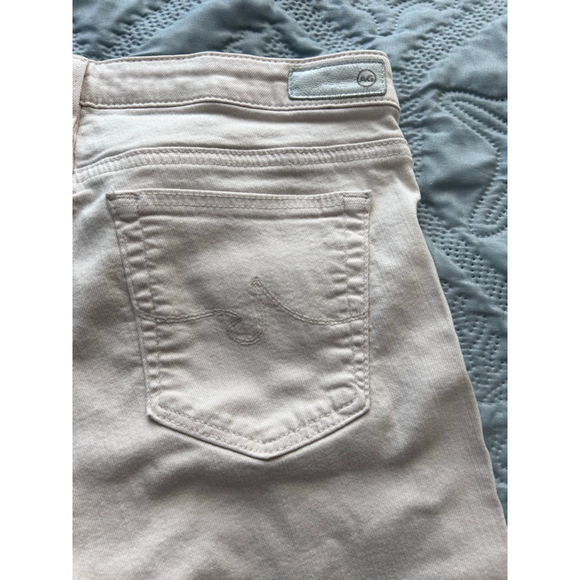 AG Adriano Goldschmied Stevie Slim Straight Ankle Jeans Cream 27R - Picture 8 of 12